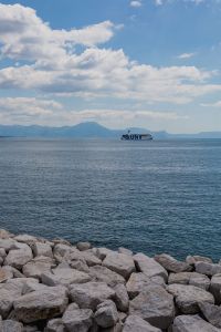 Kaboompics - Ferry Crossing the Tyrrhenian Sea With Naples Coastline Beyond