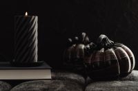 Kaboompics - Black Pumpkins and Black Candle Still Life