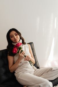 Kaboompics - Self Love Valentine’s Day Portrait With Red Roses