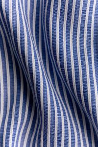 Kaboompics - Blue White Striped Cotton Fabric – Draped Textile Close-Up
