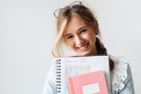 Kaboompics - Schoolgirl Preparing School Supplies