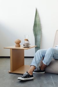 Kaboompics - Coffee, Chemex and Sneakers Beside a Small Table