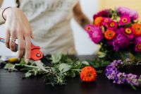 Kaboompics - Pruning Shears Trimming Greenery on a Floral Worktable