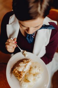Kaboompics - Apple pie with whipped cream and ice cream in Cafe Verte