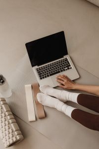 Kaboompics - Health And Wellness - Yoga and exercise at home