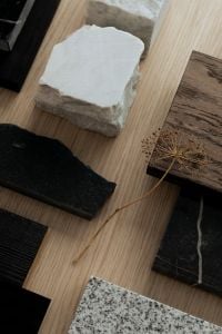 Kaboompics - Close-Up of Raw White Stone and Dark Wood Texture Samples