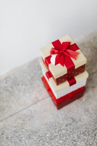 Kaboompics - Stack of Red and White Christmas Gift Boxes
