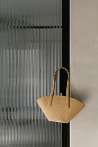 Kaboompics - Beige Textured Tote Bag by Ribbed Glass
