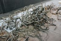 Kaboompics - Pile of Twisted Metal Rods, Abstract Industrial Design Detail