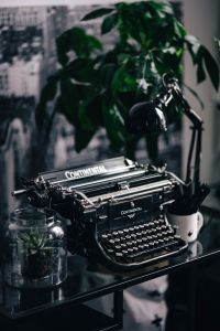 Black Vintage Typewriter Photography For Writing And Retro Workspace Ideas