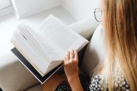 Kaboompics - Teenager Reading Book with Copy Space