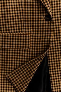 Kaboompics - Gingham Blazer Lining Detail – Amber and Black Check
