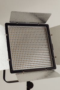 Kaboompics - Photo studio interior - C-stand lighting tripod - photo backdrop - LED lamp