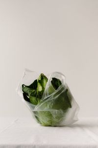 Kaboompics - Bagged Green Cabbage on Light Background with Generous Copy Space