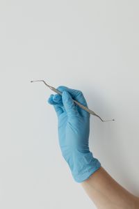 Kaboompics - Vertical View of Dental Caries Excavator With Copy Space