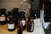 Kaboompics - Vintage Glass Bottles in an Antique Shop Display