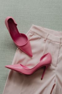 Kaboompics - Pink Pumps Styled with Pale Pink Trousers