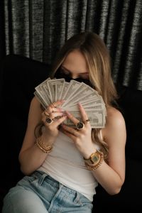 Kaboompics - Woman Holding Cash Money Aesthetic Portrait