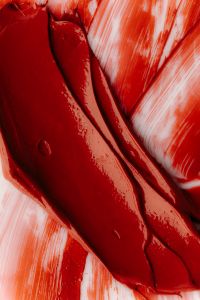 Kaboompics - Red and White Lipstick Swatch