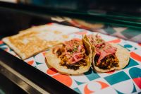 Kaboompics - Ground Beef Tacos with Onion and Cilantro at Madrid Market