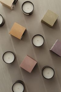 Kaboompics - Black Candle Assortment in a Neutral Interior Scene