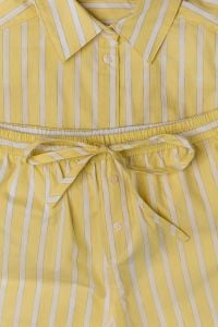 Kaboompics - Yellow Striped Shirt and Shorts Detail
