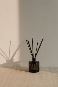 Kaboompics - Black Reed Diffuser Casting Shadows on Sunlit Wall
