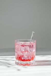 Kaboompics - Raspberry Soda With Glass Stirrer