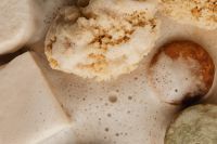Kaboompics - Top View of Natural Soap Bars and Sea Sponges