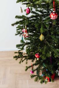 Kaboompics - Colorful Christmas Ornaments on a Small Tree