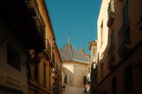 Kaboompics - Historic Malaga Alley with Tiled Rooftop