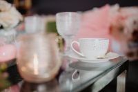 Kaboompics - Cup and glass dishware on the glass table