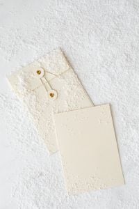 Empty Card on Marble Table