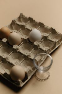 Kaboompics - Minimal Still Life With Eggs Bread And Flowers Inspired By Easter
