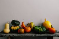 Kaboompics - Colorful Pumpkins on Rustic Wooden Table