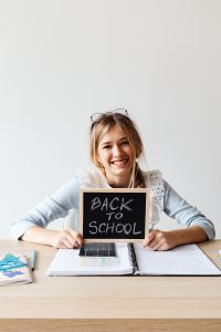 Kaboompics - Teenage Student with Backpack at Home
