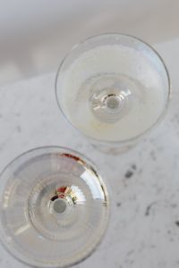 Kaboompics - Overhead View of Bubbly Champagne in Coupe Glasses