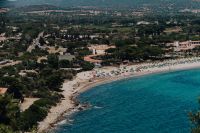 Kaboompics - Aerial View of Crowded Beach and Seaside Village
