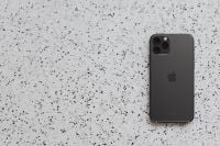 Kaboompics - Black Apple iPhone 11 Pro on White Terrazzo