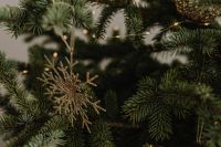 Kaboompics - Close-Up Gold Snowflake Ornament on a Christmas Tree