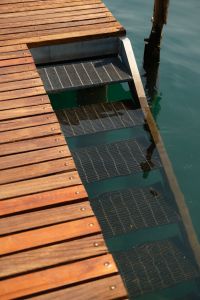 Kaboompics - Submerged Metal Steps Beside a Wooden Lake Iseo Pier