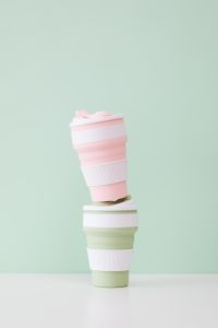 Reusable Collapsible Silicone Travel Mugs for Coffee On the Go