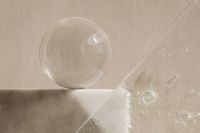 Kaboompics - Glass Sphere and Textured Glass Panel Still Life
