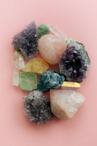 Kaboompics - Colorful Crystals Still Life On Pink Background
