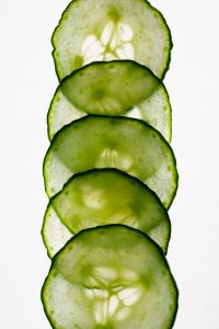 Kaboompics - Vertical Arrangement of Cucumber Slices