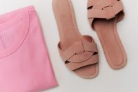 Kaboompics - Pink T-Shirt and Pink Sandals Close-Up