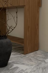 Kaboompics - Minimalist Interior Detail with Branch Vase and Wooden Cabinet