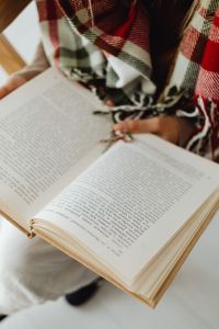 Kaboompics - Close Up of Woman Reading an Open Book