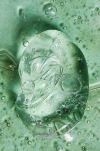Kaboompics - Green Gel Texture Close-Up with Air Bubbles