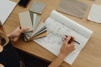 Kaboompics - Overhead View of Hand Drawing on Floor Plan